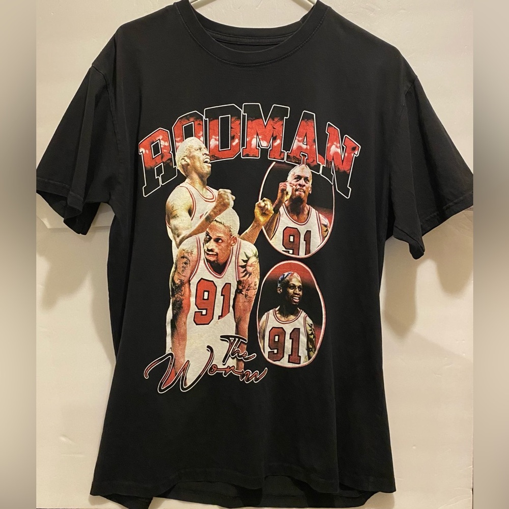 Rodman Black Graphic T-Shirt 🔴
